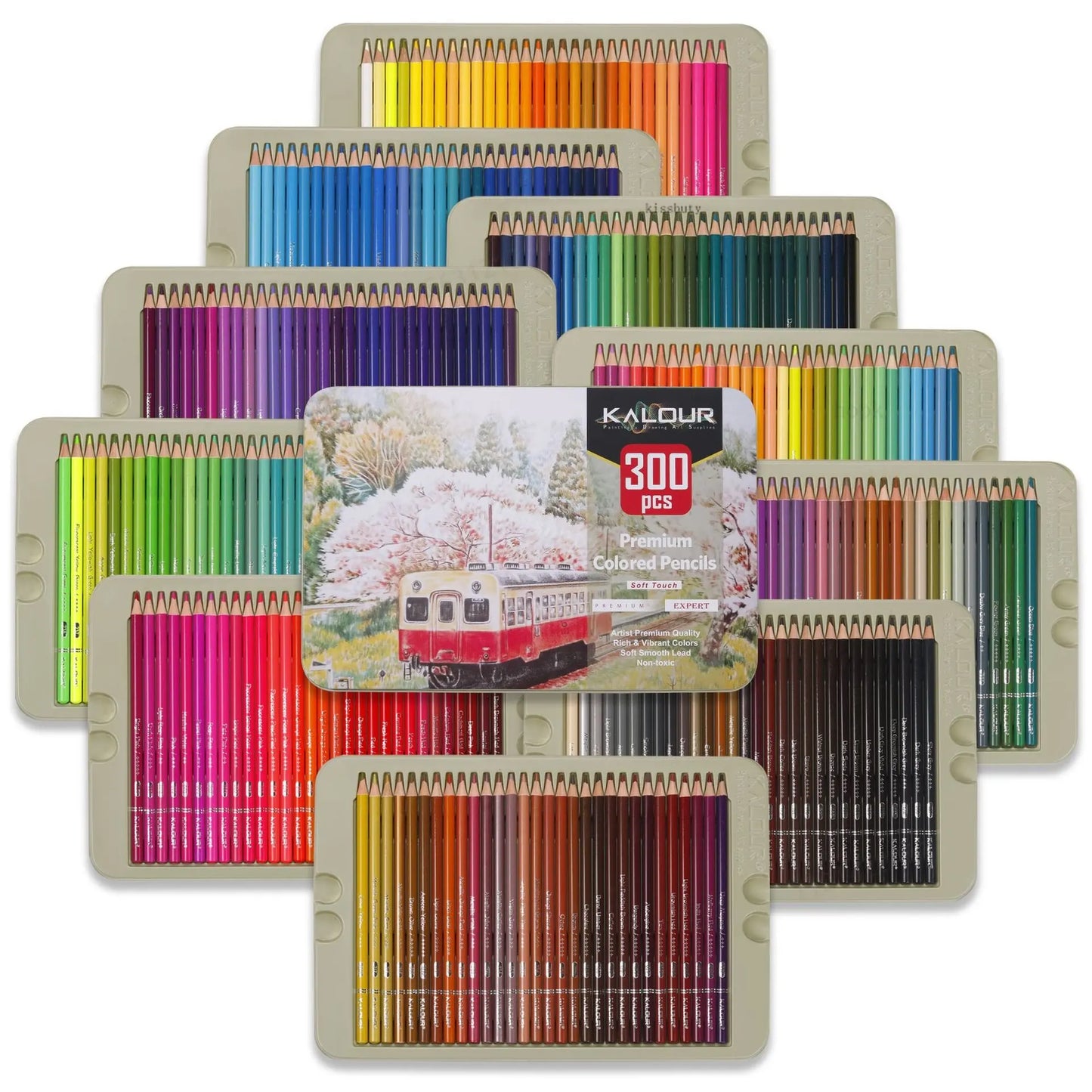 Crayons de Couleurs Professionnels - 300 Couleurs