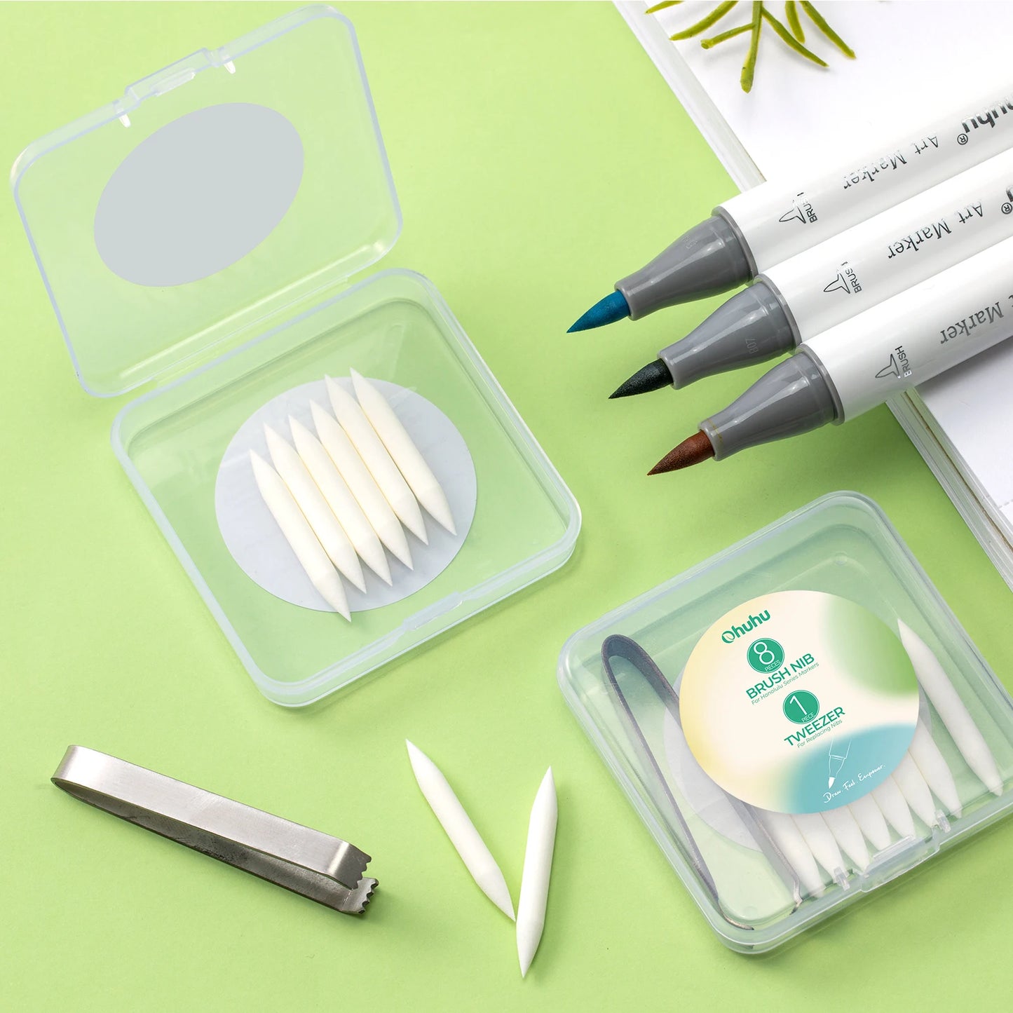 OHUHU Plumes de Brosses de Rechanges - Feutres à Alcools