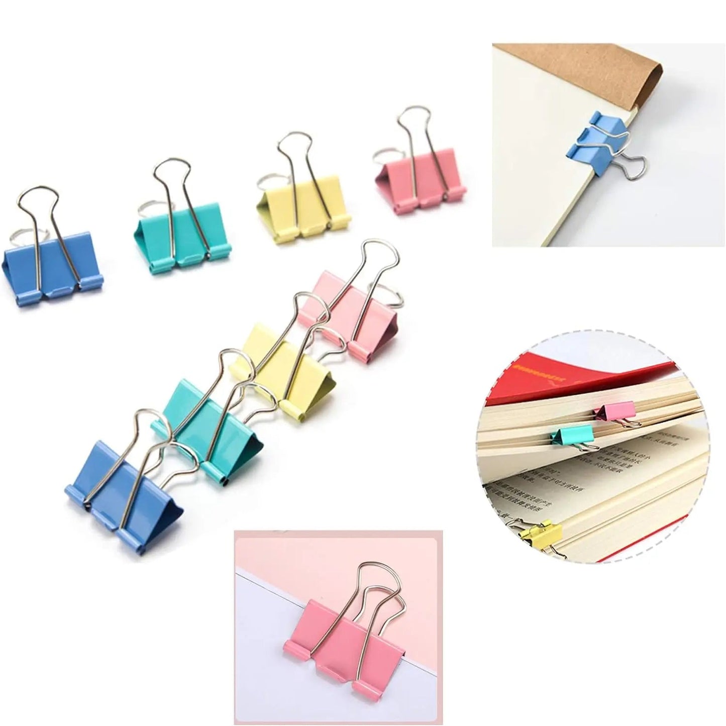 Pinces à papier pastels 50Pcs