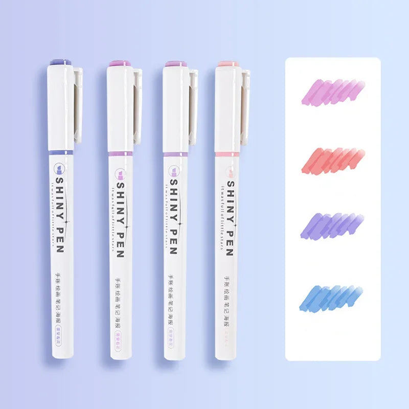 Surligneurs Pastels Pailletés