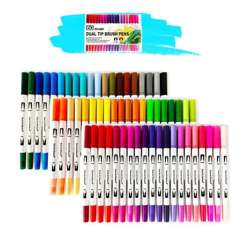 Crayons Feutres Doubles Pointes