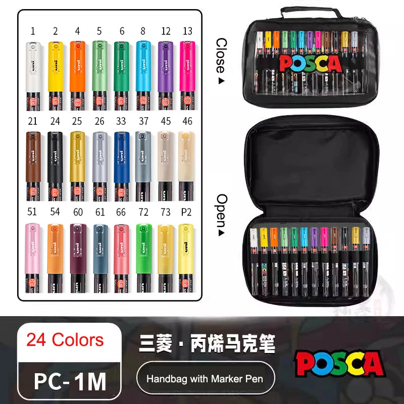 POSCA - Lots de plusieurs Marqueurs et sa pochette de protection