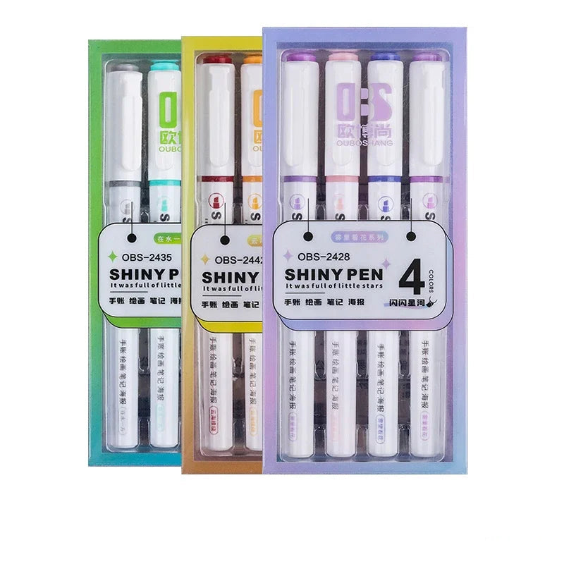 Surligneurs Pastels Pailletés