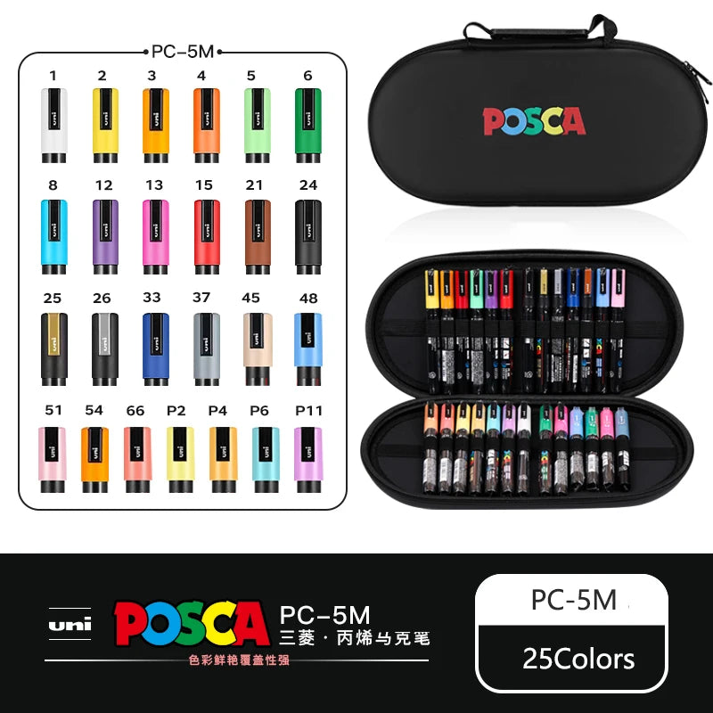 POSCA - Lots de plusieurs Marqueurs et sa pochette de protection