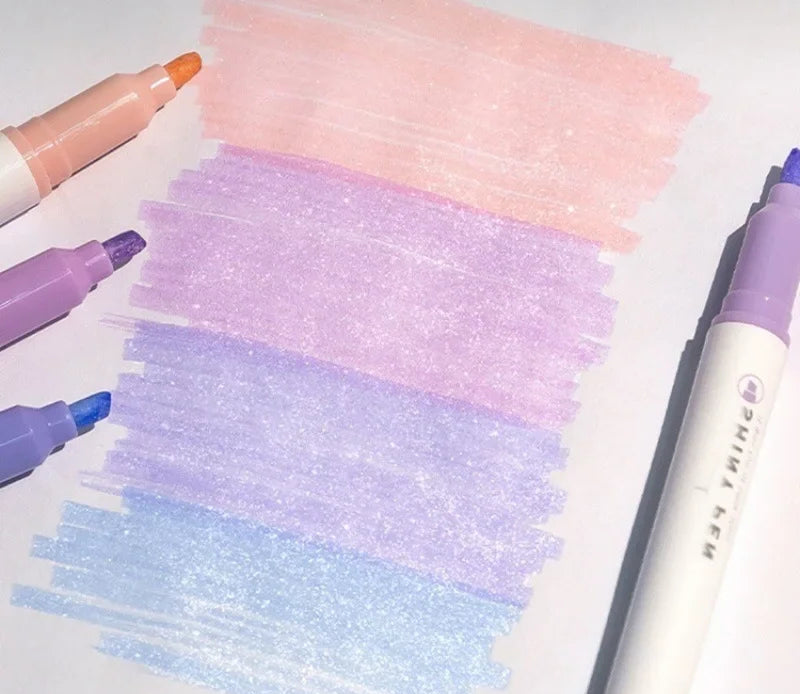 Surligneurs Pastels Pailletés